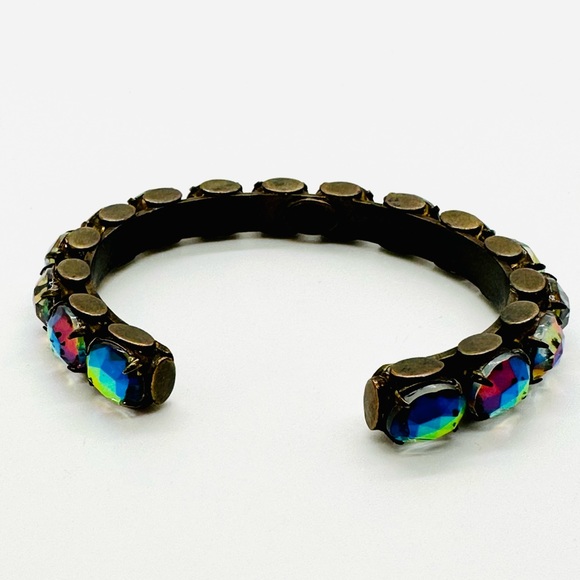 Vintage Rare heliotrope Sorrelli Crystal Cuff Bracelet - Picture 10 of 17